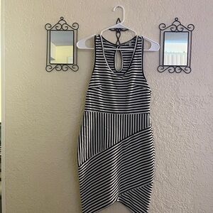 Charlotte Russe Black and White Asymmetrical Dress
